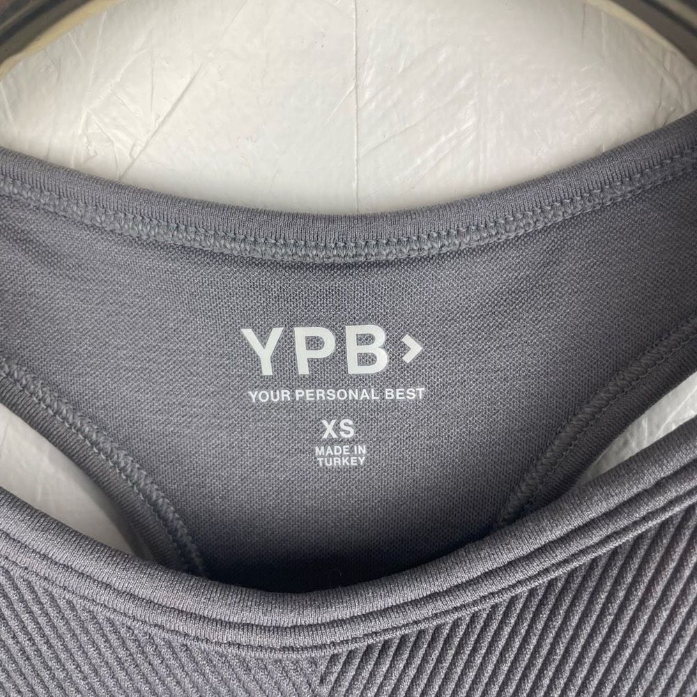 Abercrombie & Fitch YPB Long Line Sports Bra Gray Crop Top Seamless  Size XS - Picture 5 of 5